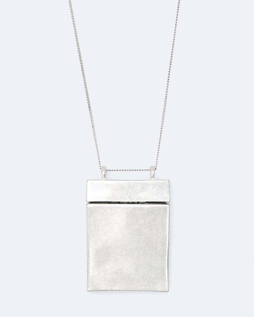 Aveline Box Pendant Long Necklace