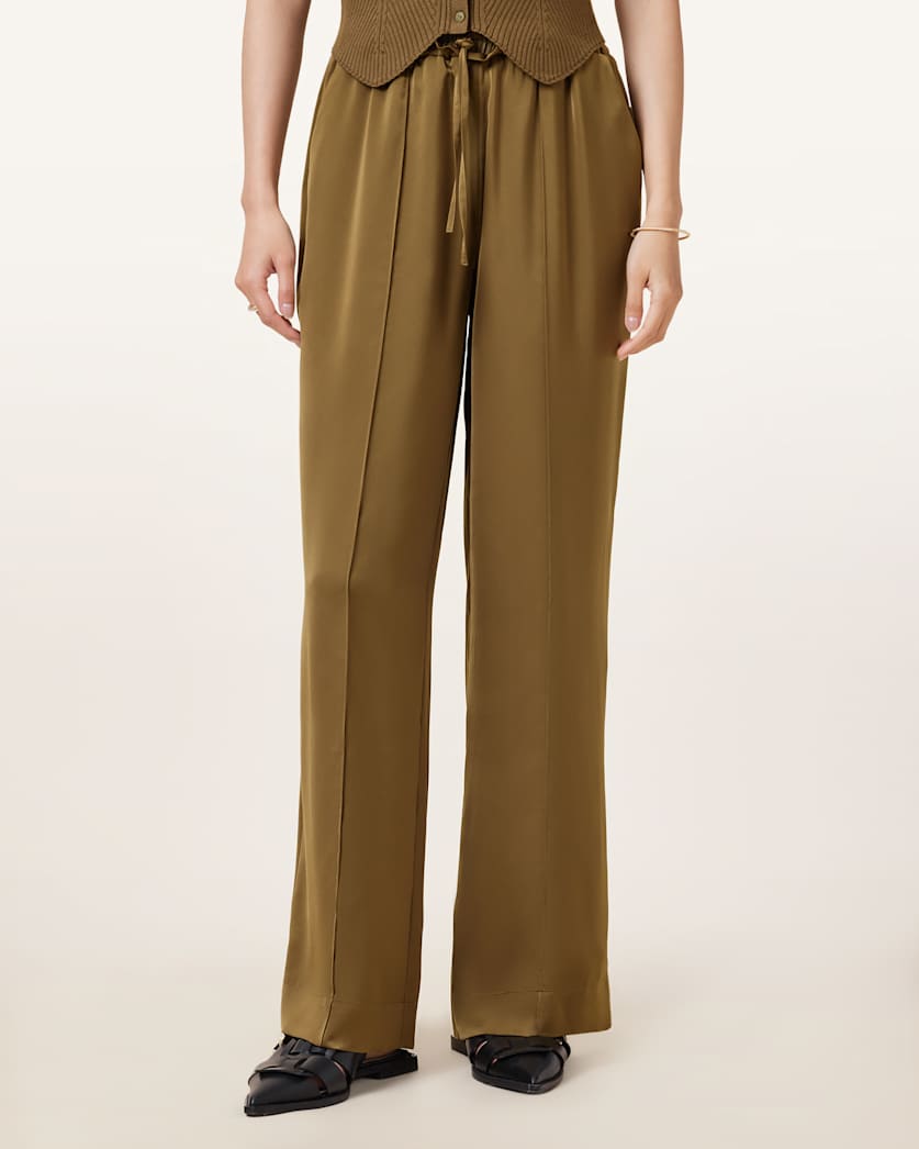 Alba Satin Wide Leg Trousers