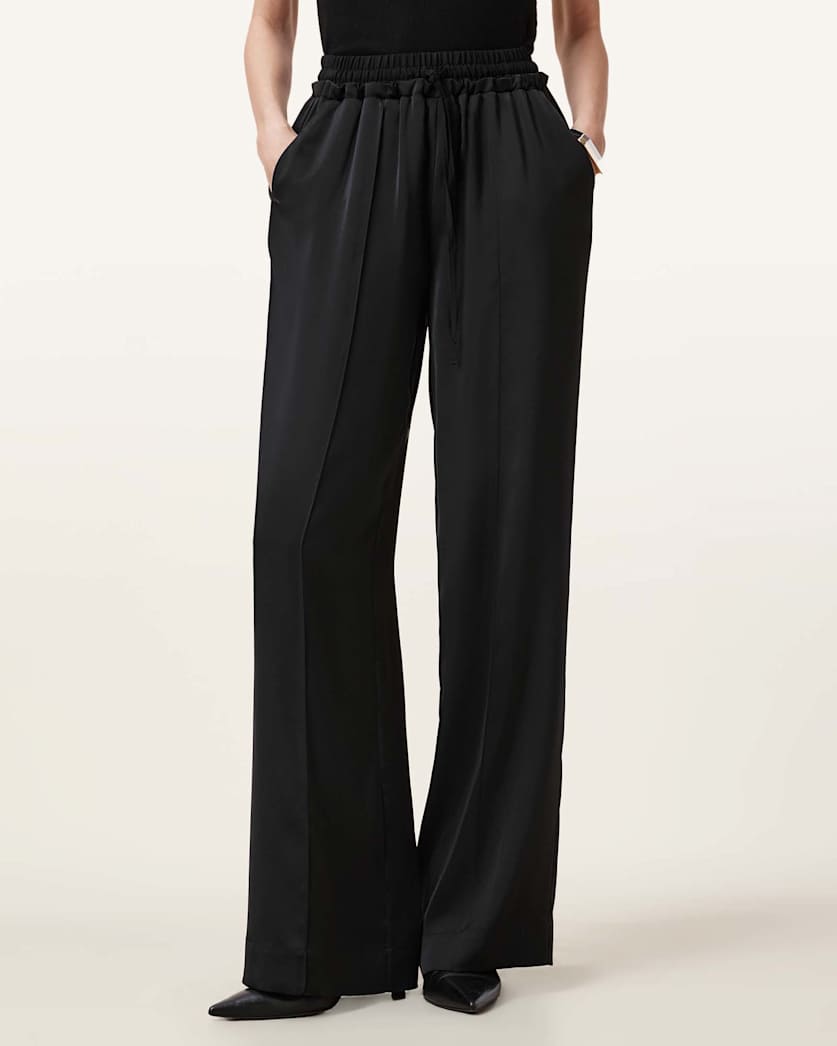 Alba Satin Wide Leg Trousers