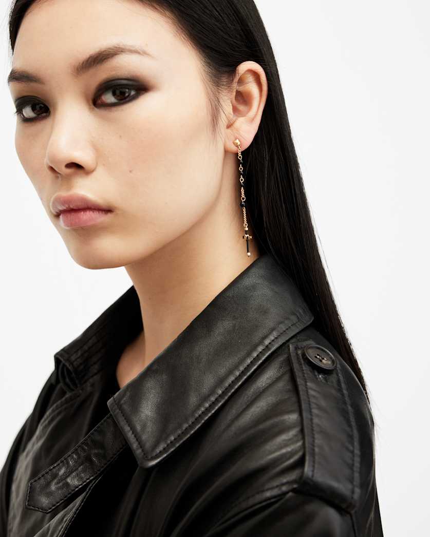 Lyra Cross Pendant Earrings