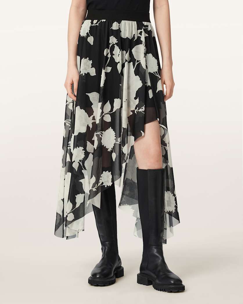 Loria Raw Edge Maxi Skirt