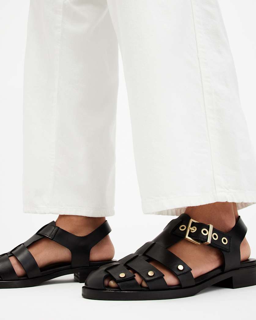 Nelly Studded Leather Sandals
