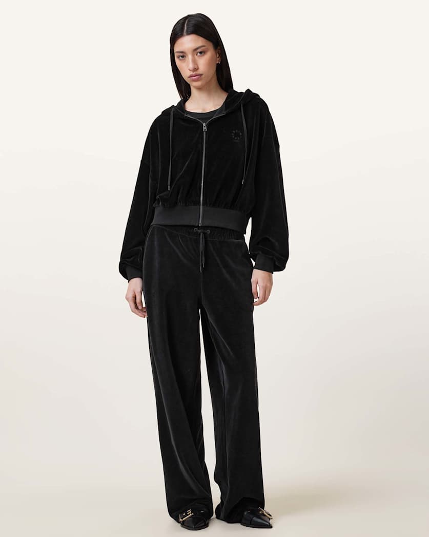 Vin Wide Leg Velvet Sweatpants