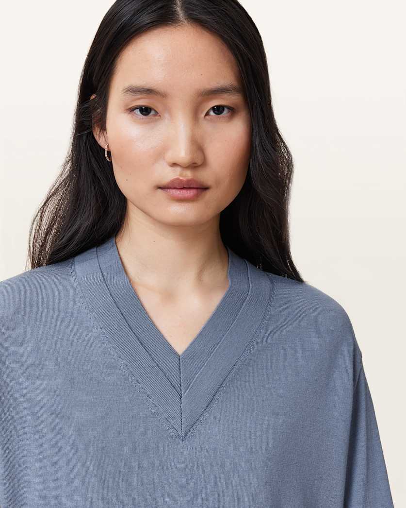 Julieana V Neck Wool Jumper