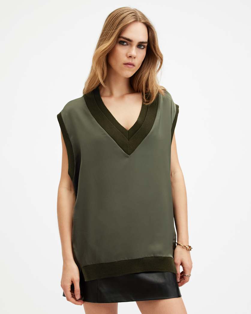 Bern Merino Wool V-Neck Tank Top