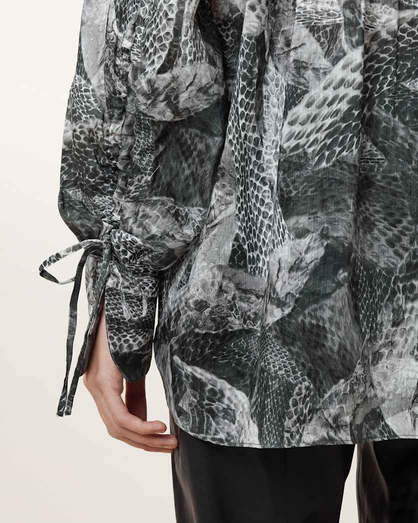 Leyla Silk Linen Blend Shirt