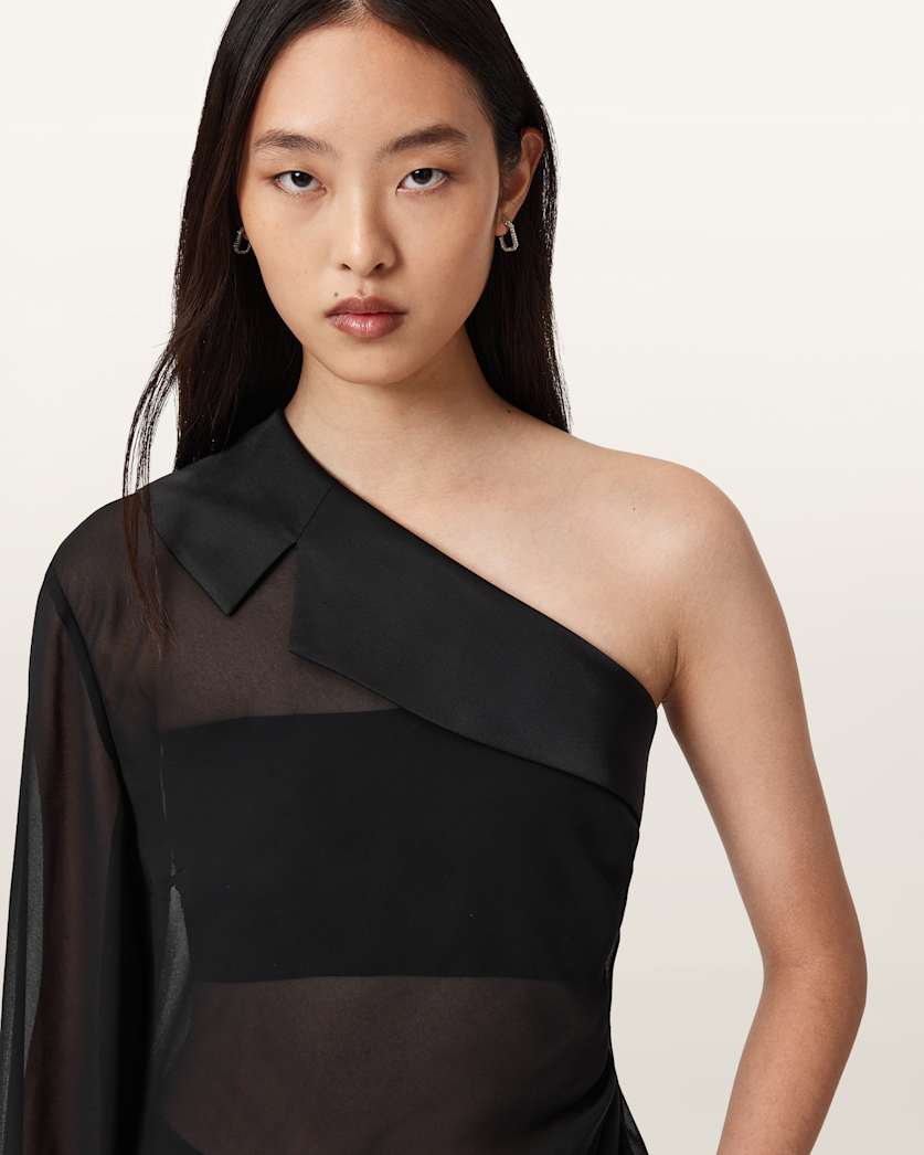 Anaya Asymmetric Sheer Top