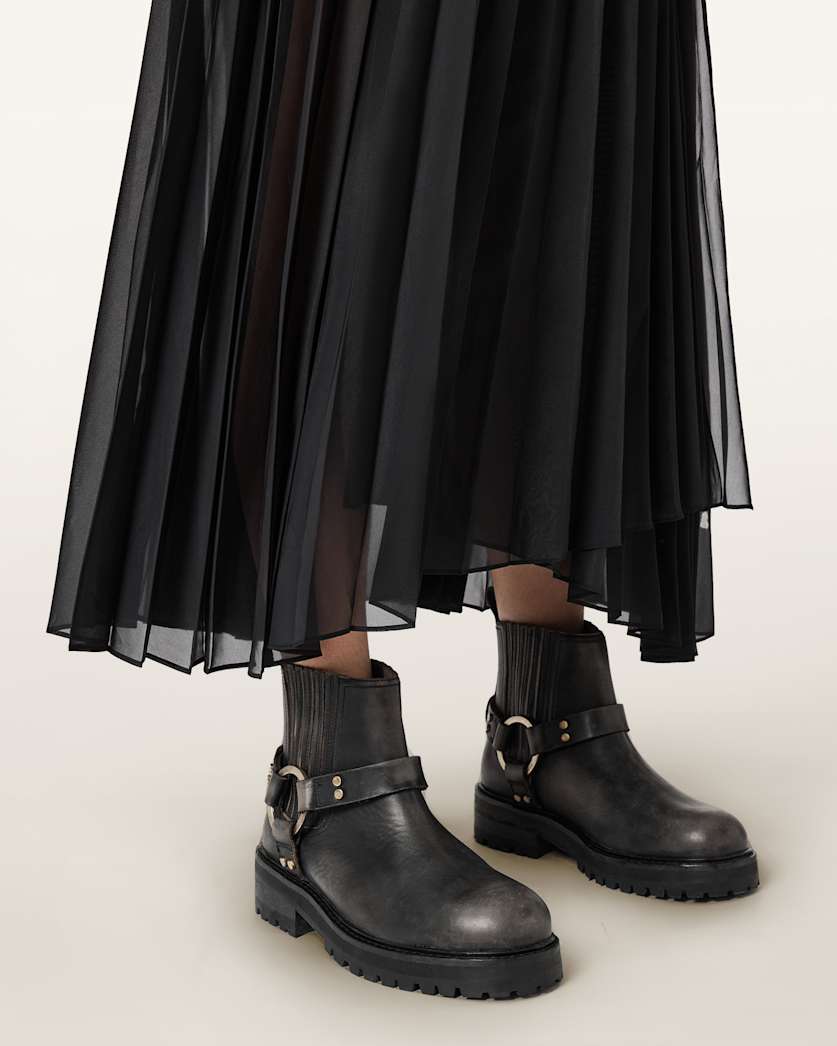 Maddie Leather Biker Boots