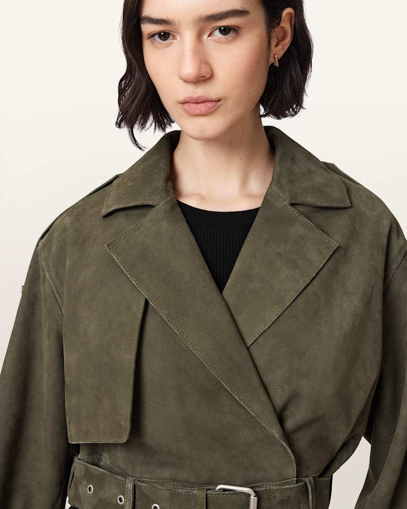 Ophelia Cropped Suede Jacket