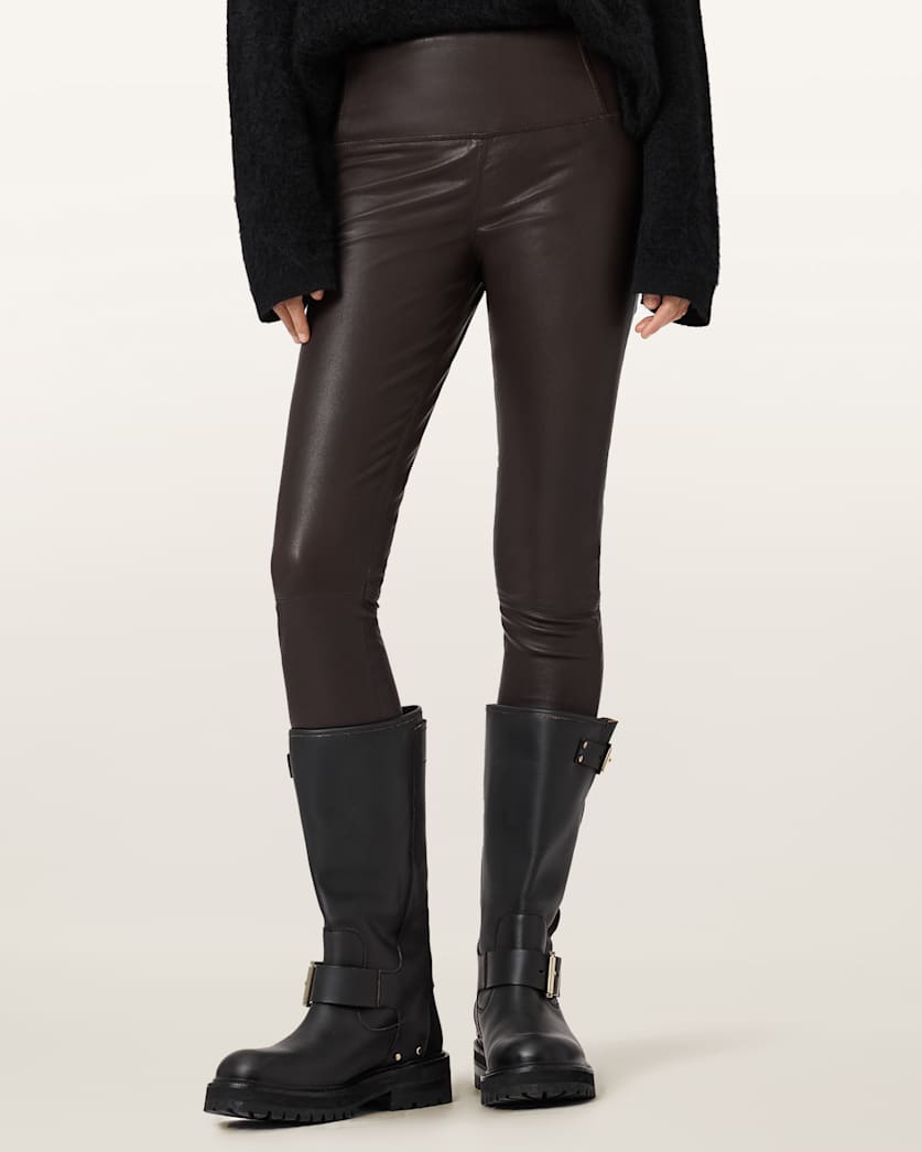 Cora High-Rise Leather Leggings
