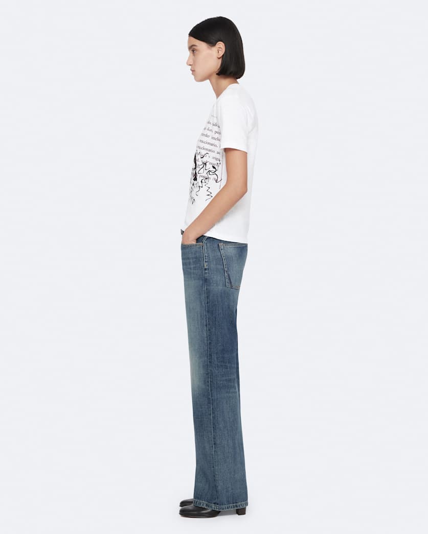 Vintage Indigo Nico Low-Rise Wide-Leg Jeans