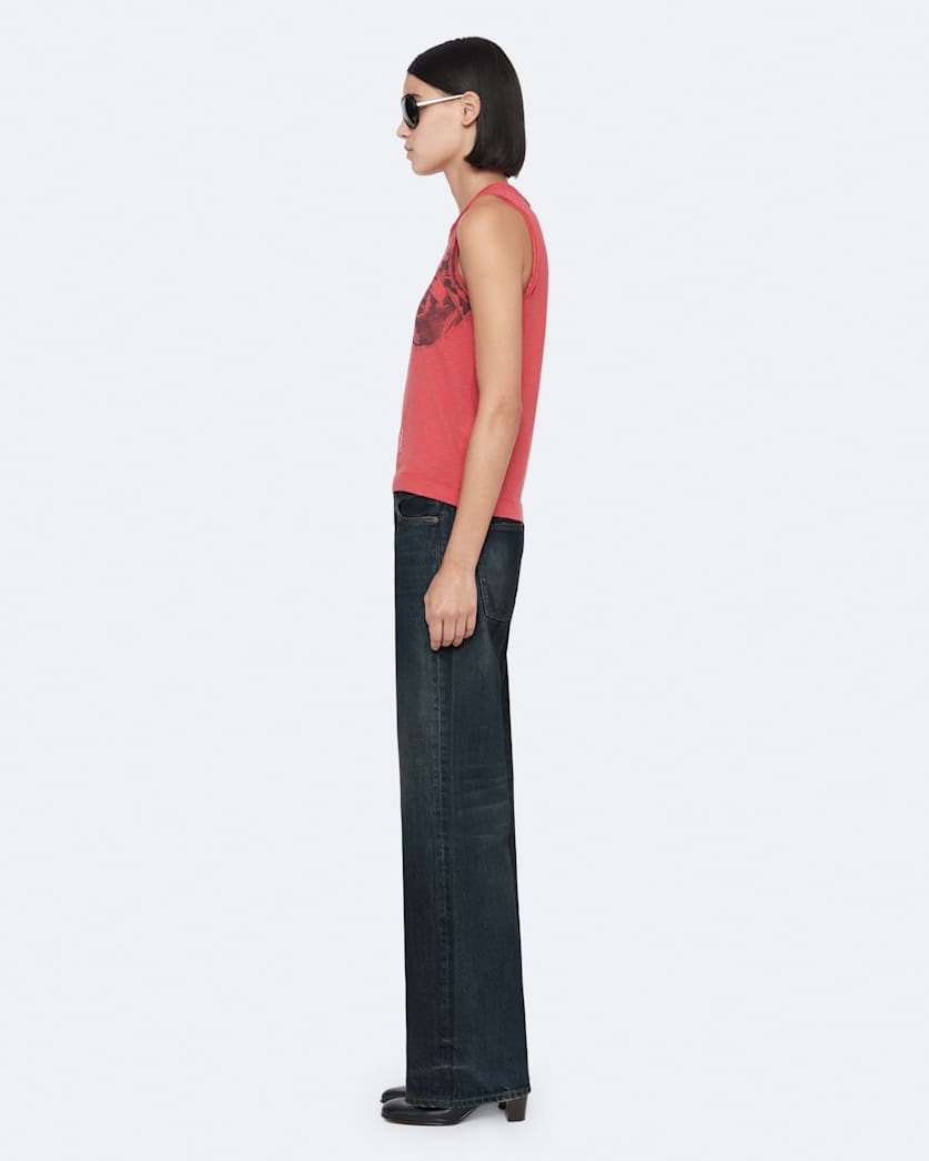 Tinted Dark Indigo Nico Low-Rise Wide-Leg Jeans