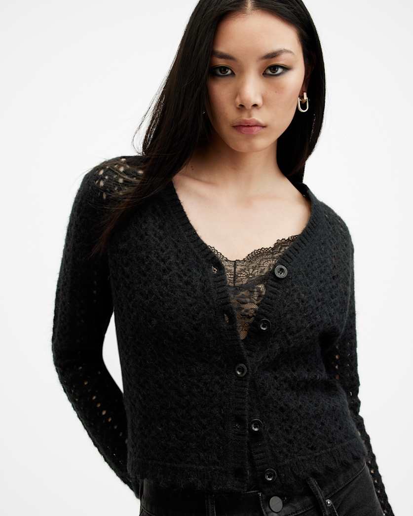 Vivian Open Stitch V-Neck Cardigan