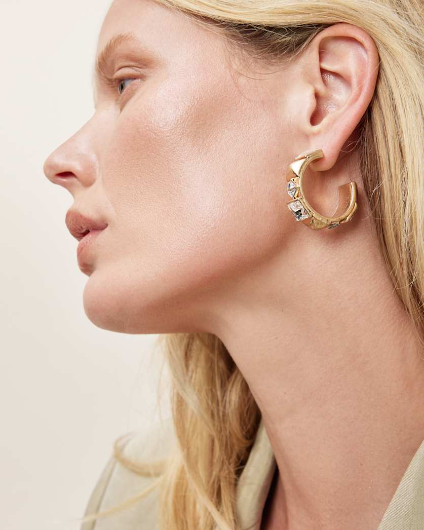 Elora Embellished Hoop Earrings