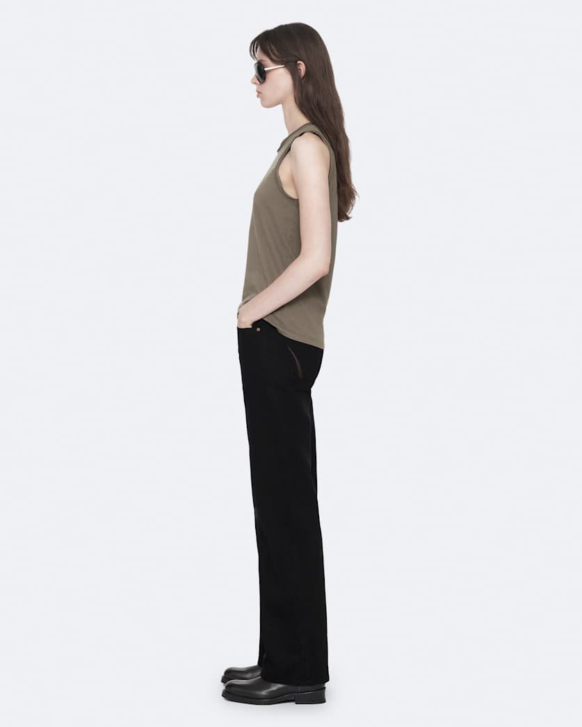 Jet Black Nico Low-Rise Wide-Leg Jeans