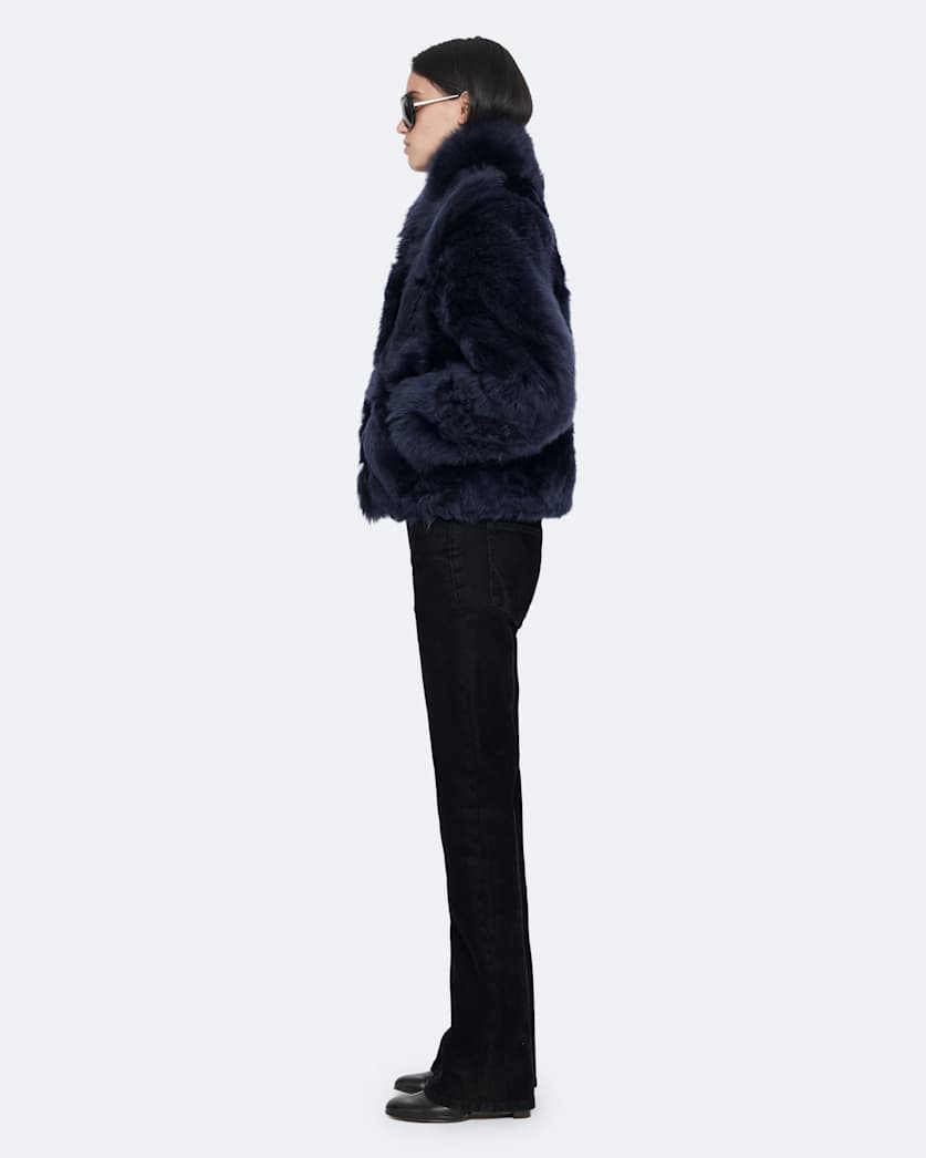 Tosca Long-Hair Shearling Coat