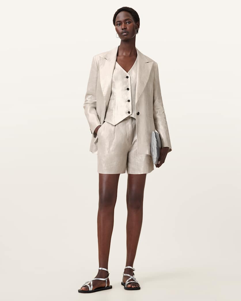 Averie Relaxed Fit Linen Blazer