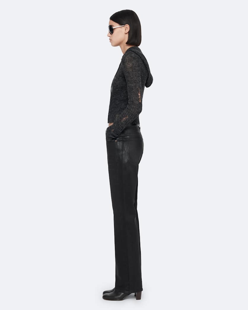 Mabel Cropped Alpaca-Blend Hoodie