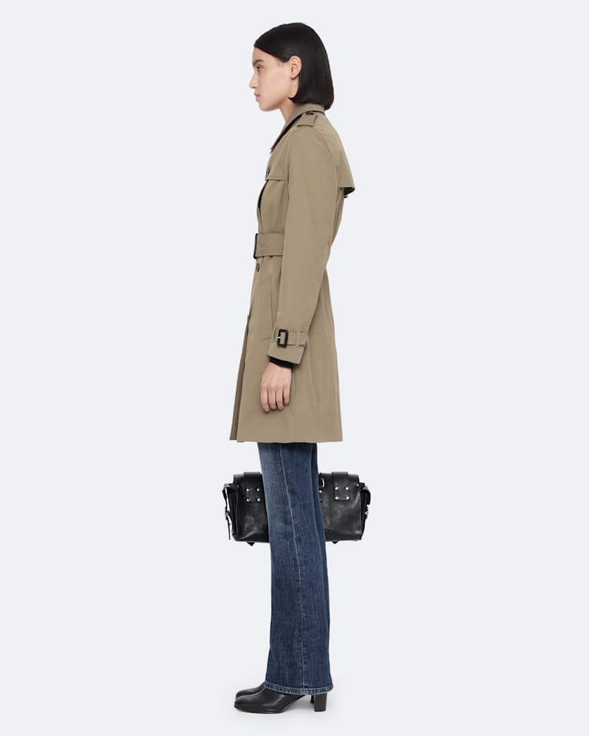 Leonard Double-Breasted Cotton Trench Coat