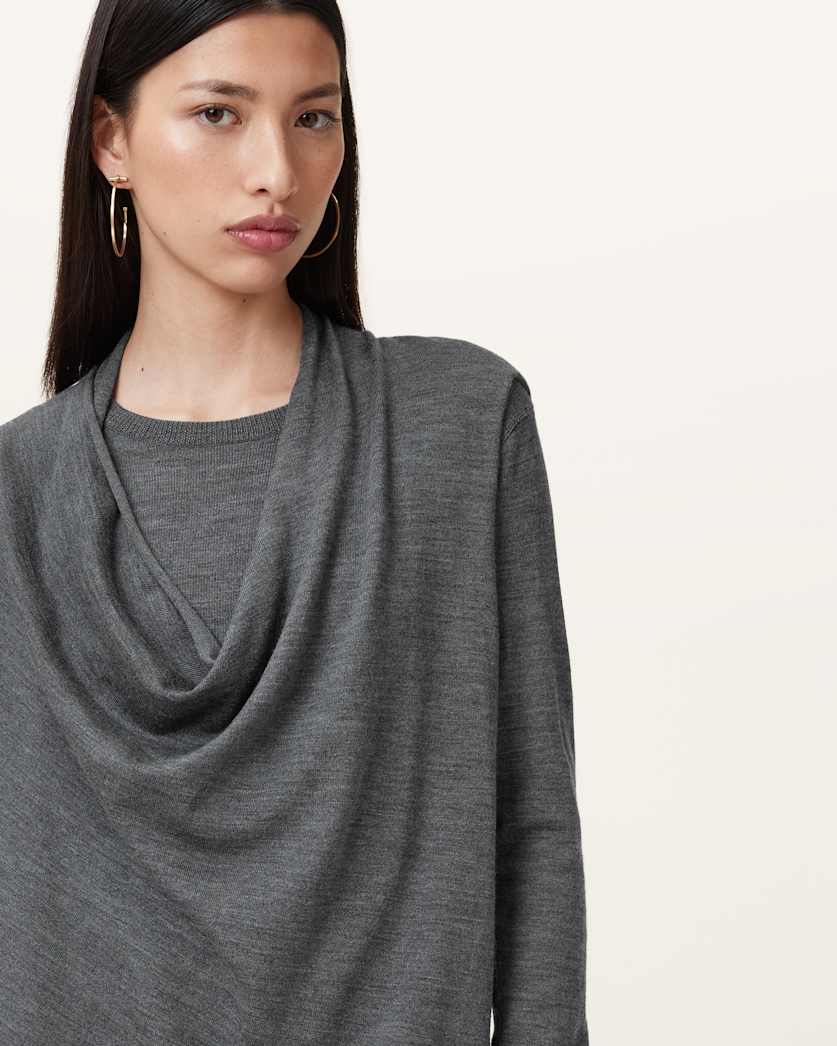 Drina Draped Wool Dress