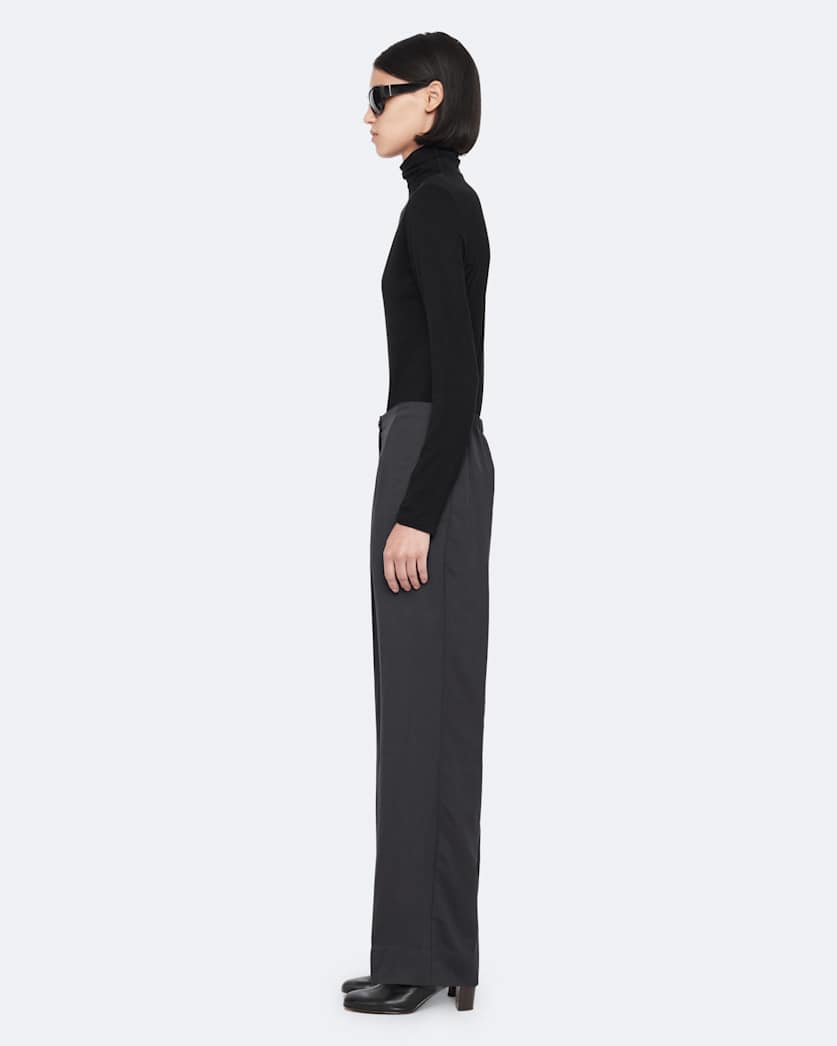 Leonie Mid-Rise Satin Wide-Leg Trousers