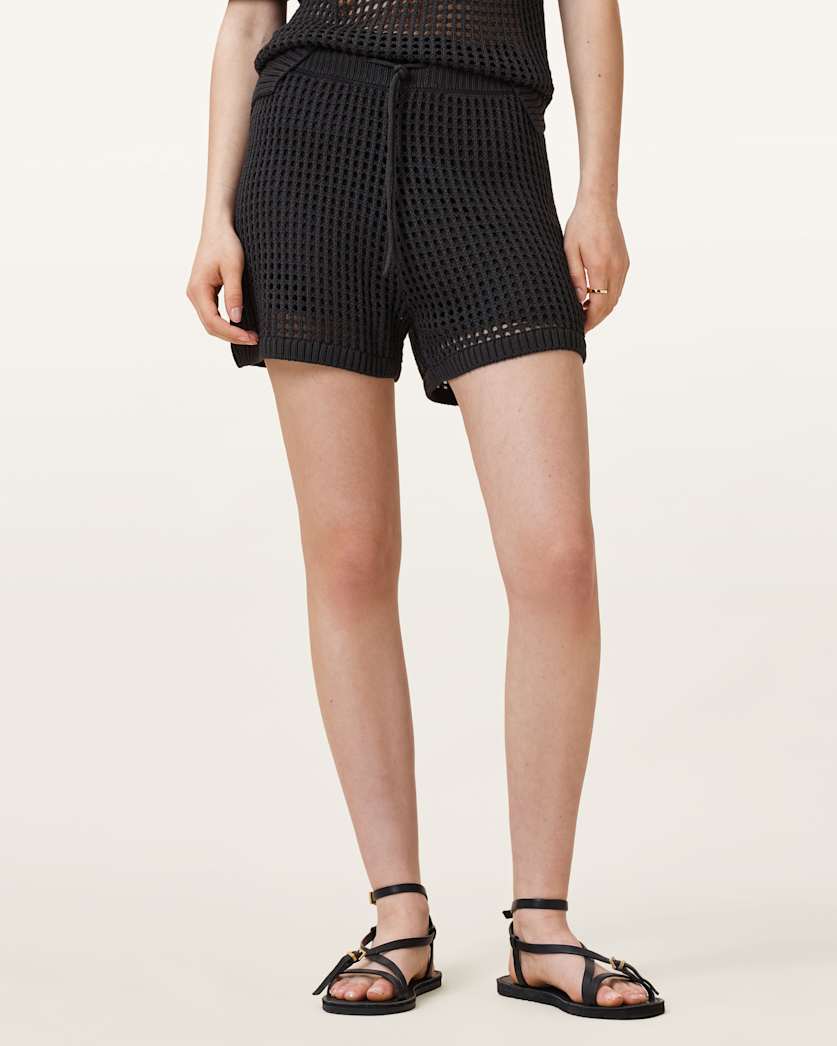 Paloma Open-Knit Shorts