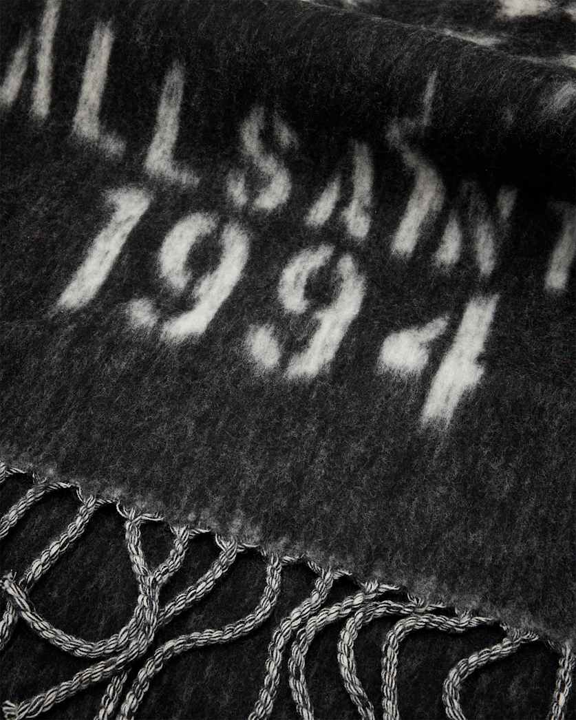Beaux Ombre AllSaints Logo Scarf