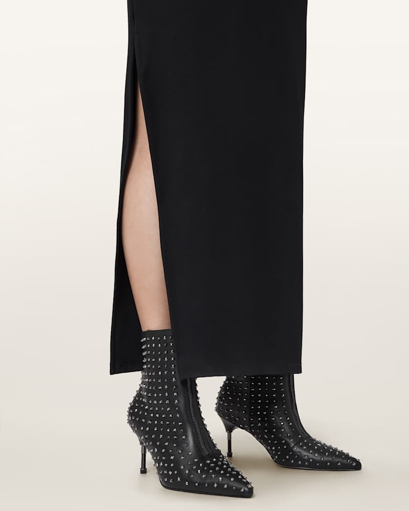 Natasha Studded Leather Boots