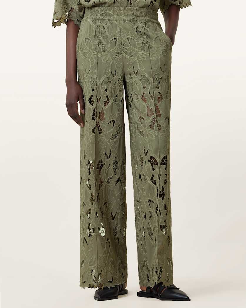 Charli Embroidered Straight Fit Trousers