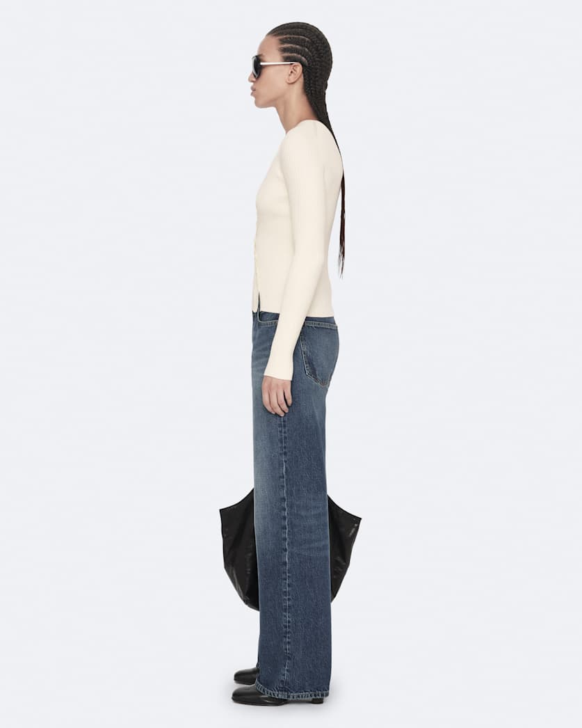 Cruz asymmetric button-front cardigan