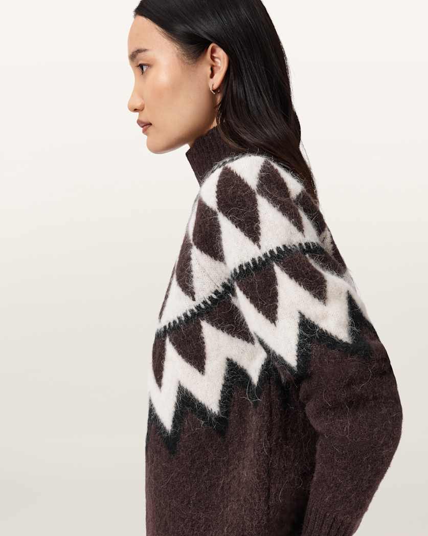 Tura Funnel Neck Relaxed Fit Jumper