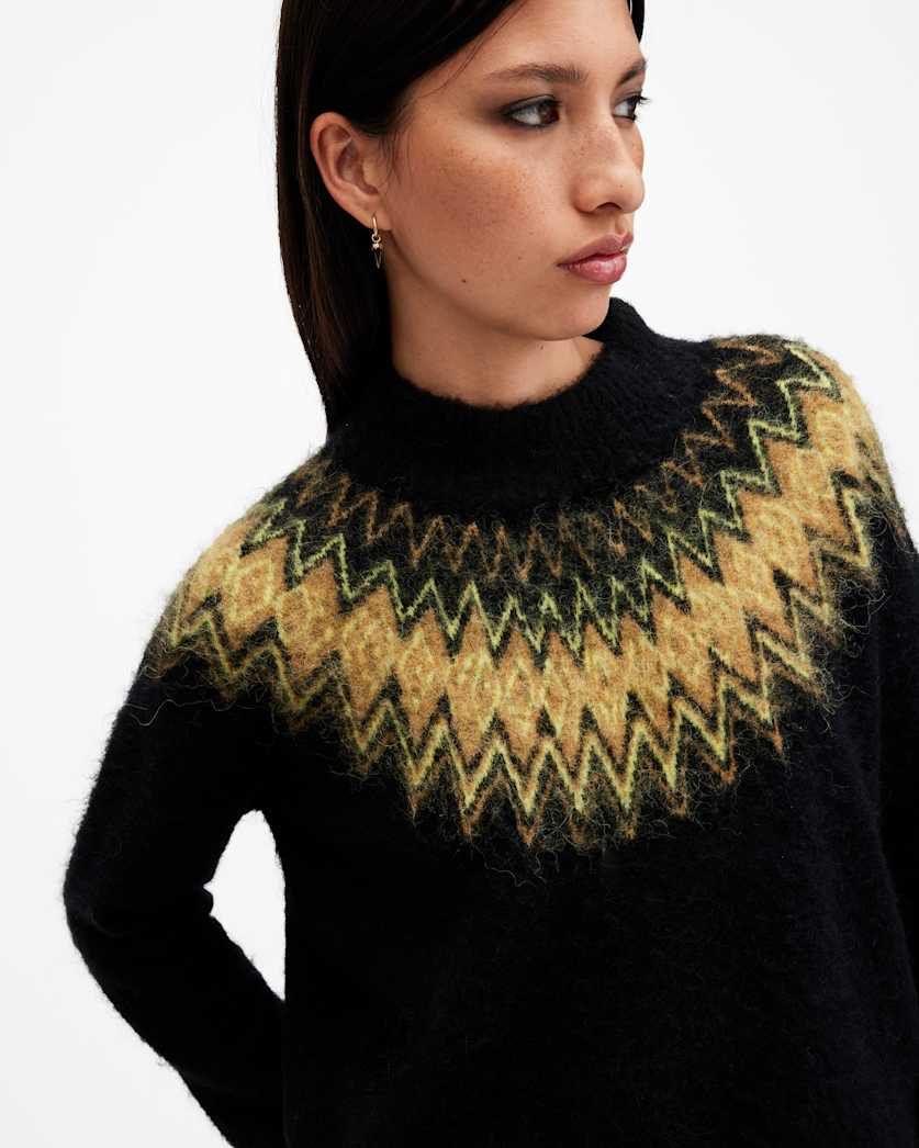 Clyde Fair Isle Funnel Neck Jumper