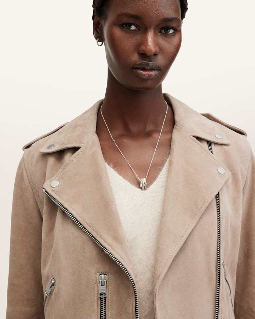 Balfern Belted Suede Biker Jacket