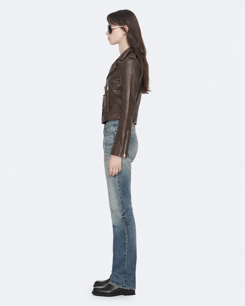Errie Leather Biker Jacket