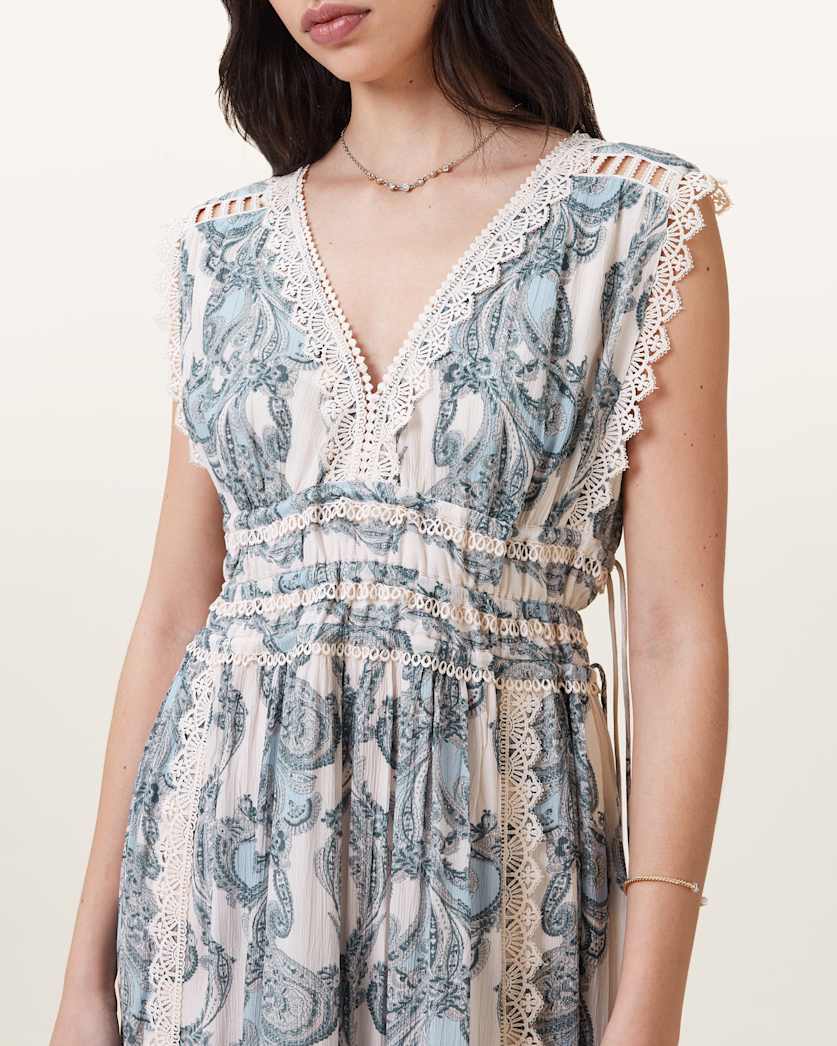 Xanthe Lace-Trimmed Maxi Dress