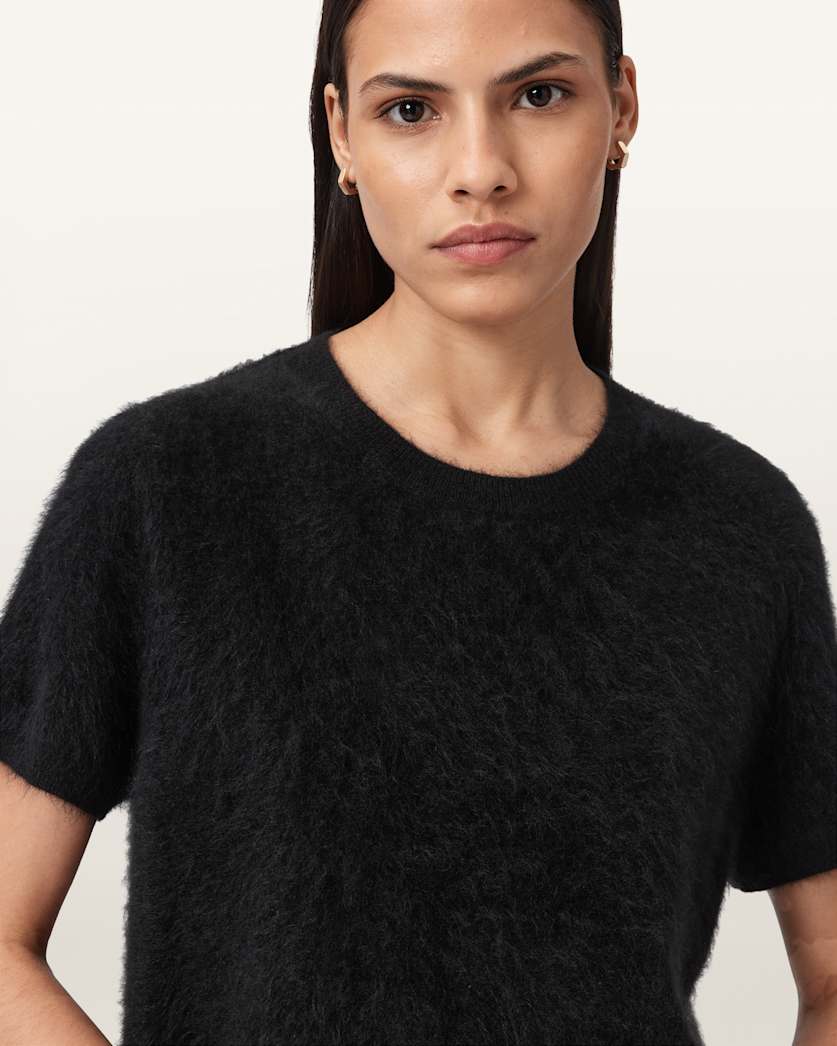Rebel Brushed Cashmere Knitted T-Shirt