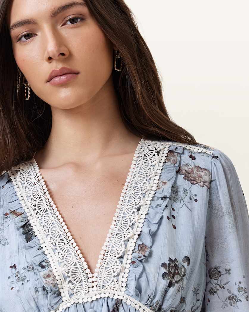 Zora Floral Ruffled Top