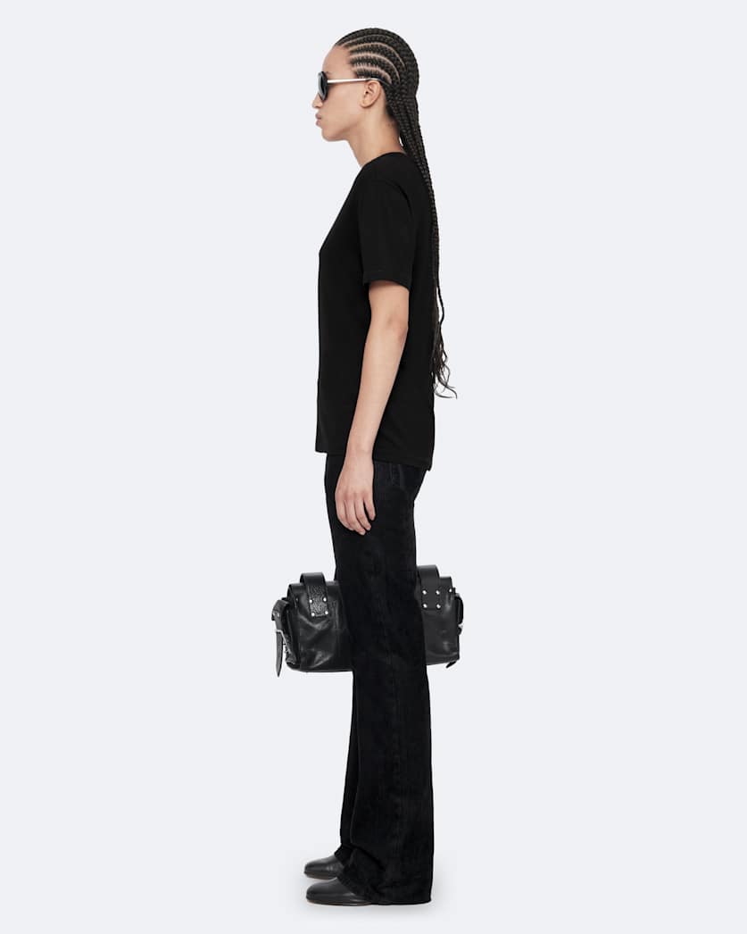 Regular-fit knitted T-shirt