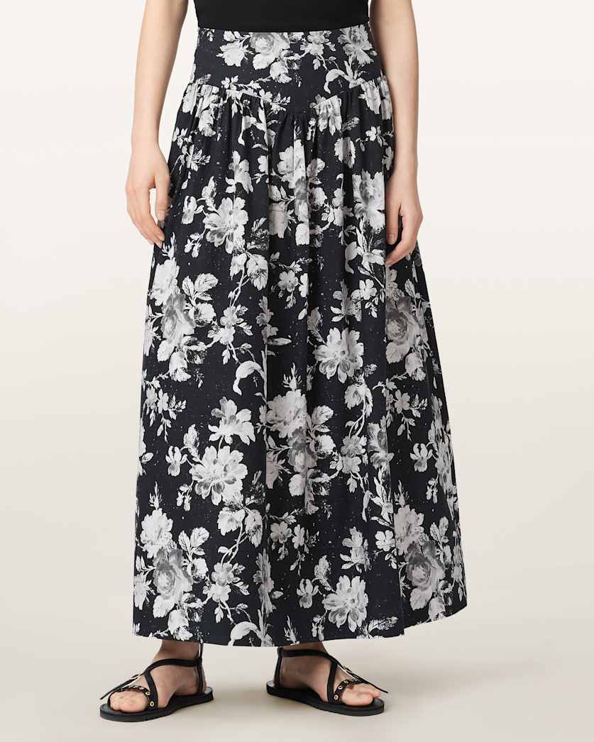 Levy Floral Midi Skirt