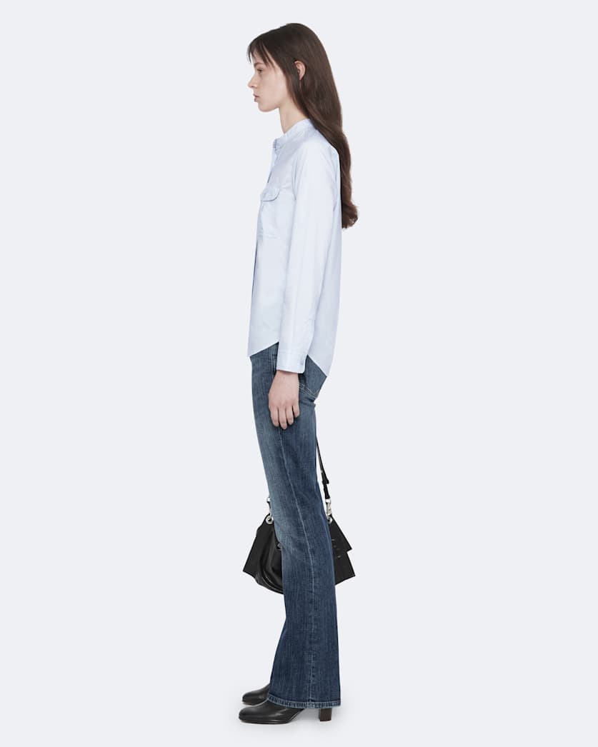 Tess Regular-Fit Cotton-Poplin Military Shirt
