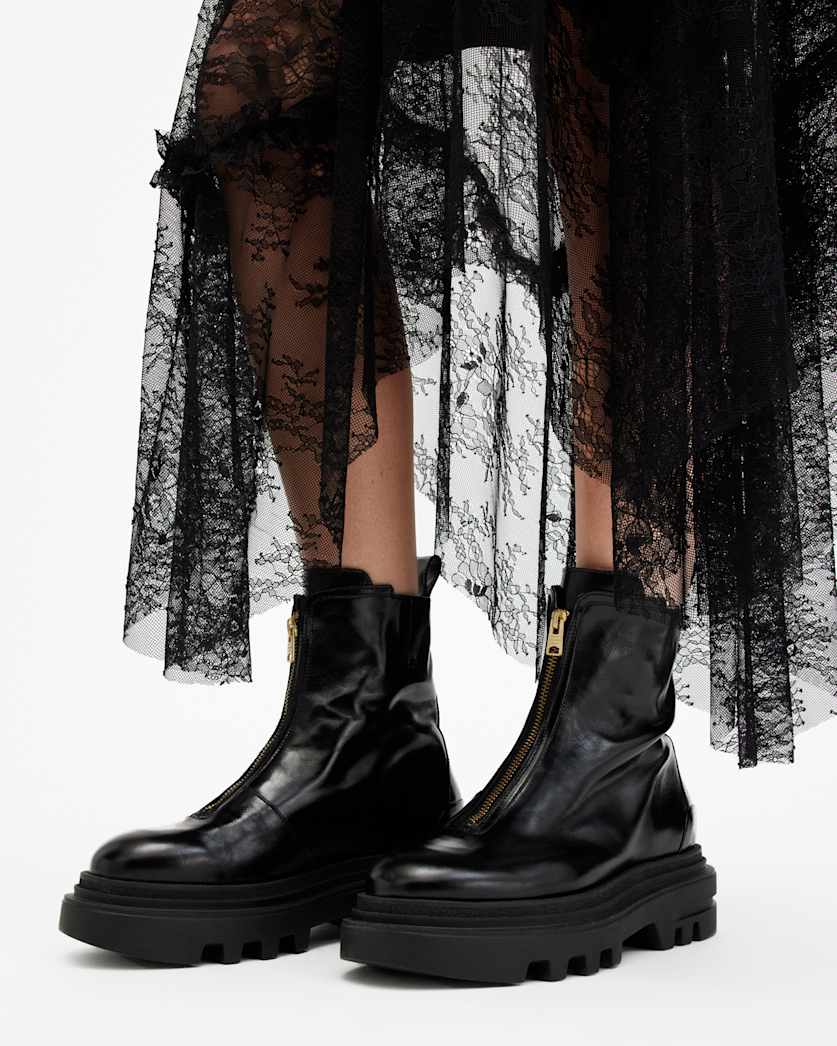 Othello Zip Leather Boots