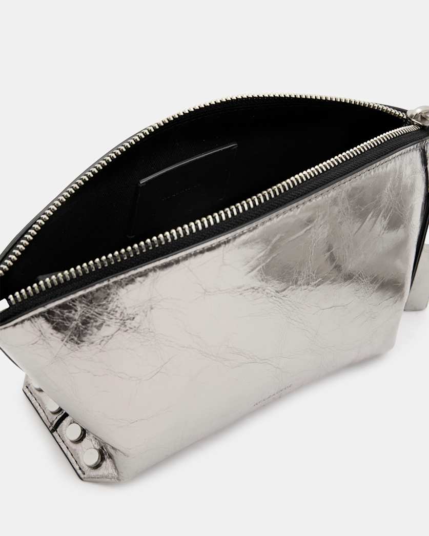 Anais Zipped Leather Pouch Bag