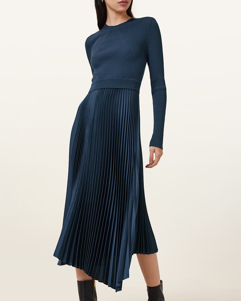 Fay Long Sleeve Asymmetric Dress
