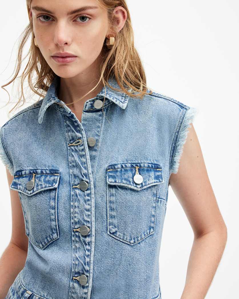 Blair Sleeveless Denim Maxi Dress