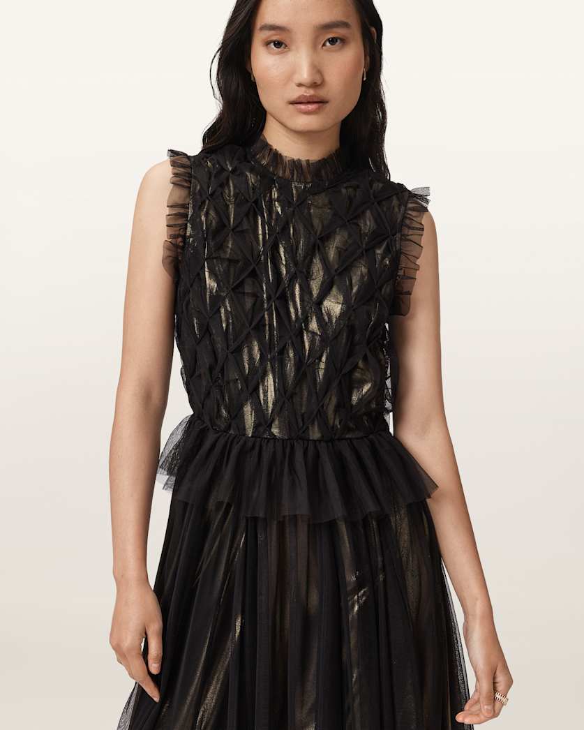 Lola Metallic Midi Dress