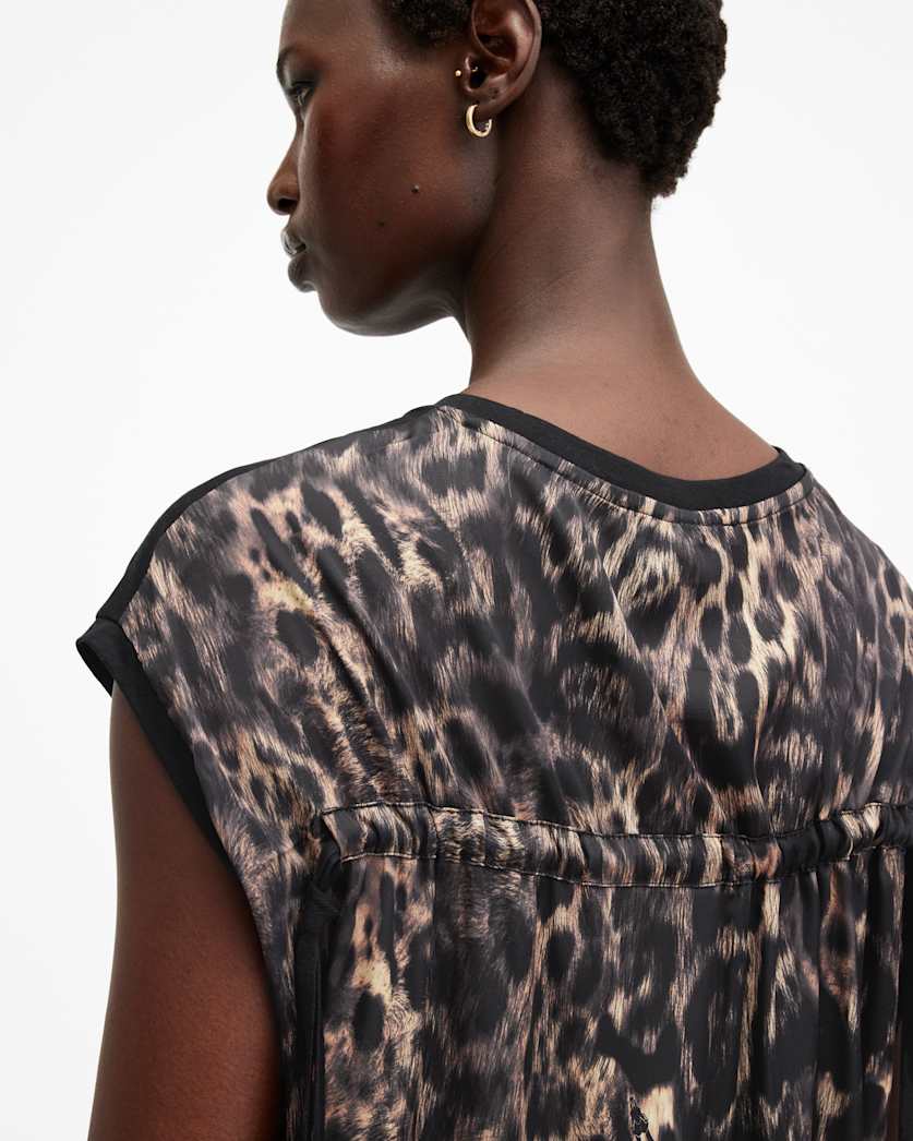 Kalma Leopard Print Sleeveless Top