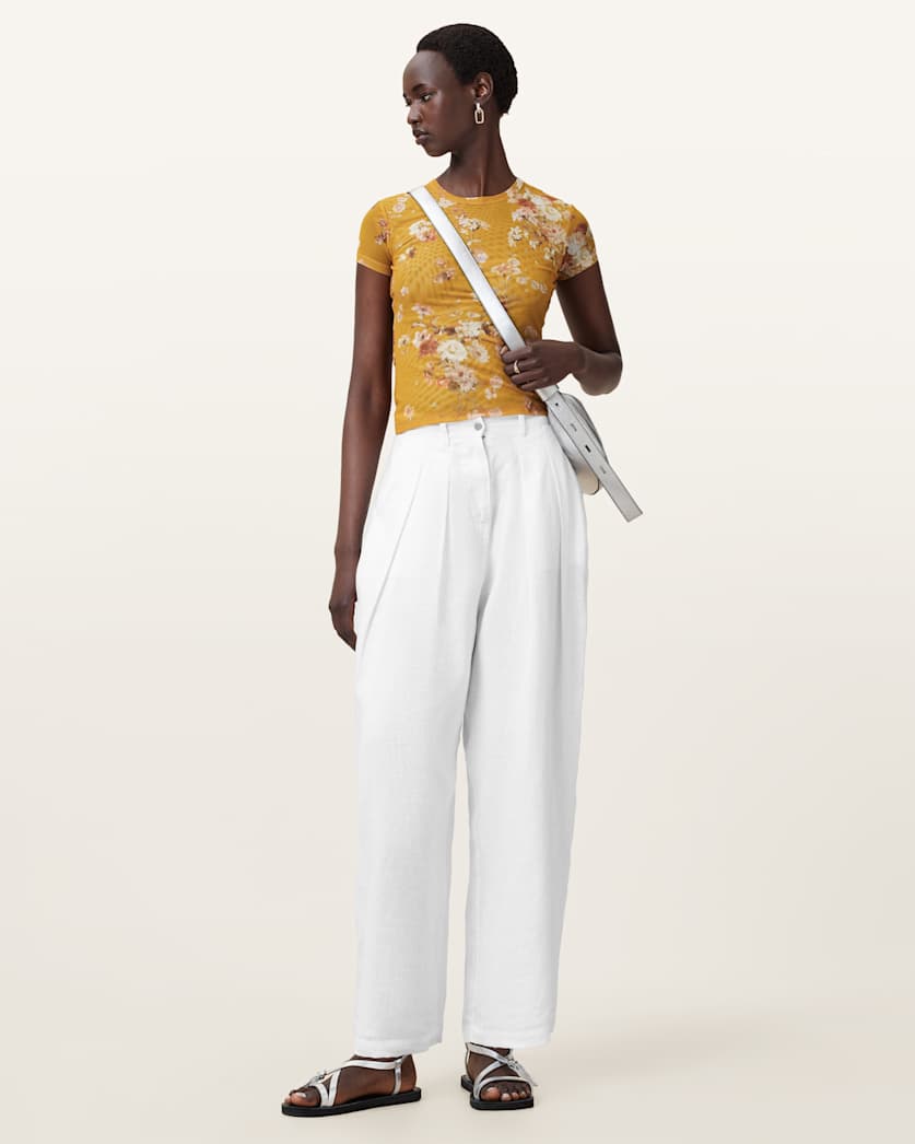 Ellie Floral Print Mesh T-Shirt