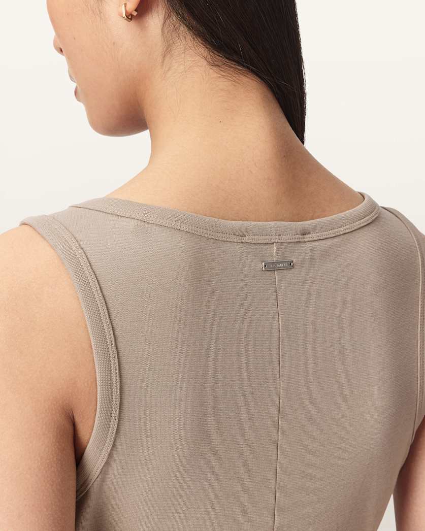 Katarina Boat Neck Slim Fit Tank Top