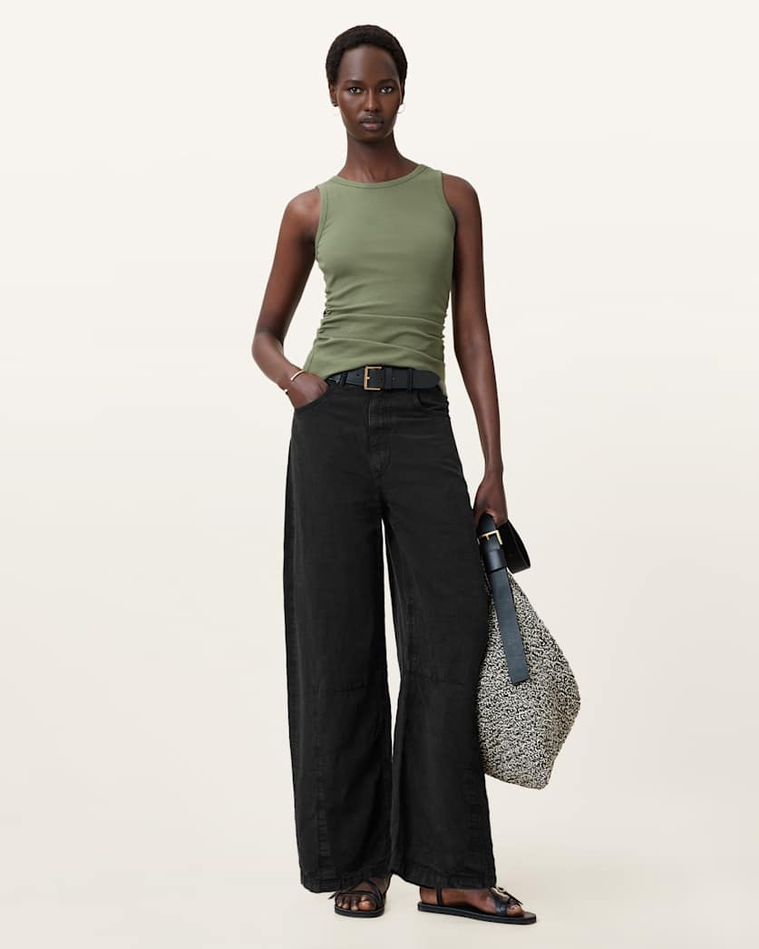 Katarina Boat Neck Slim Fit Tank Top