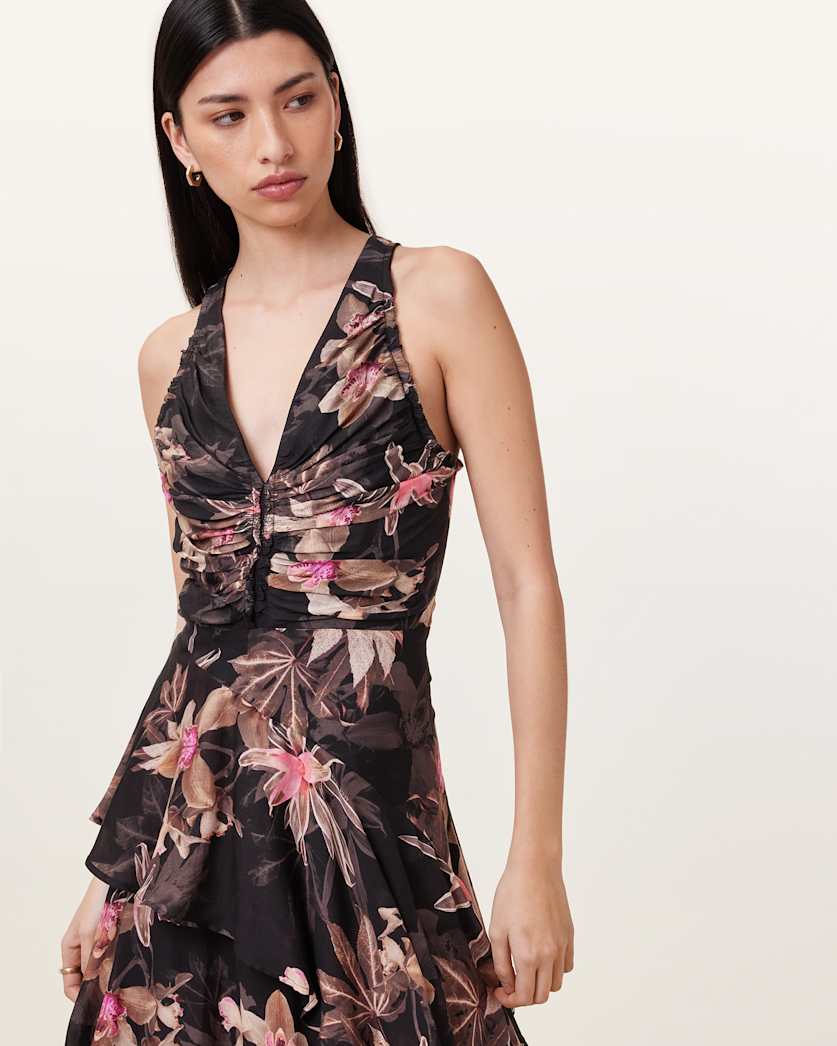 Cali Floral Print Maxi Dress